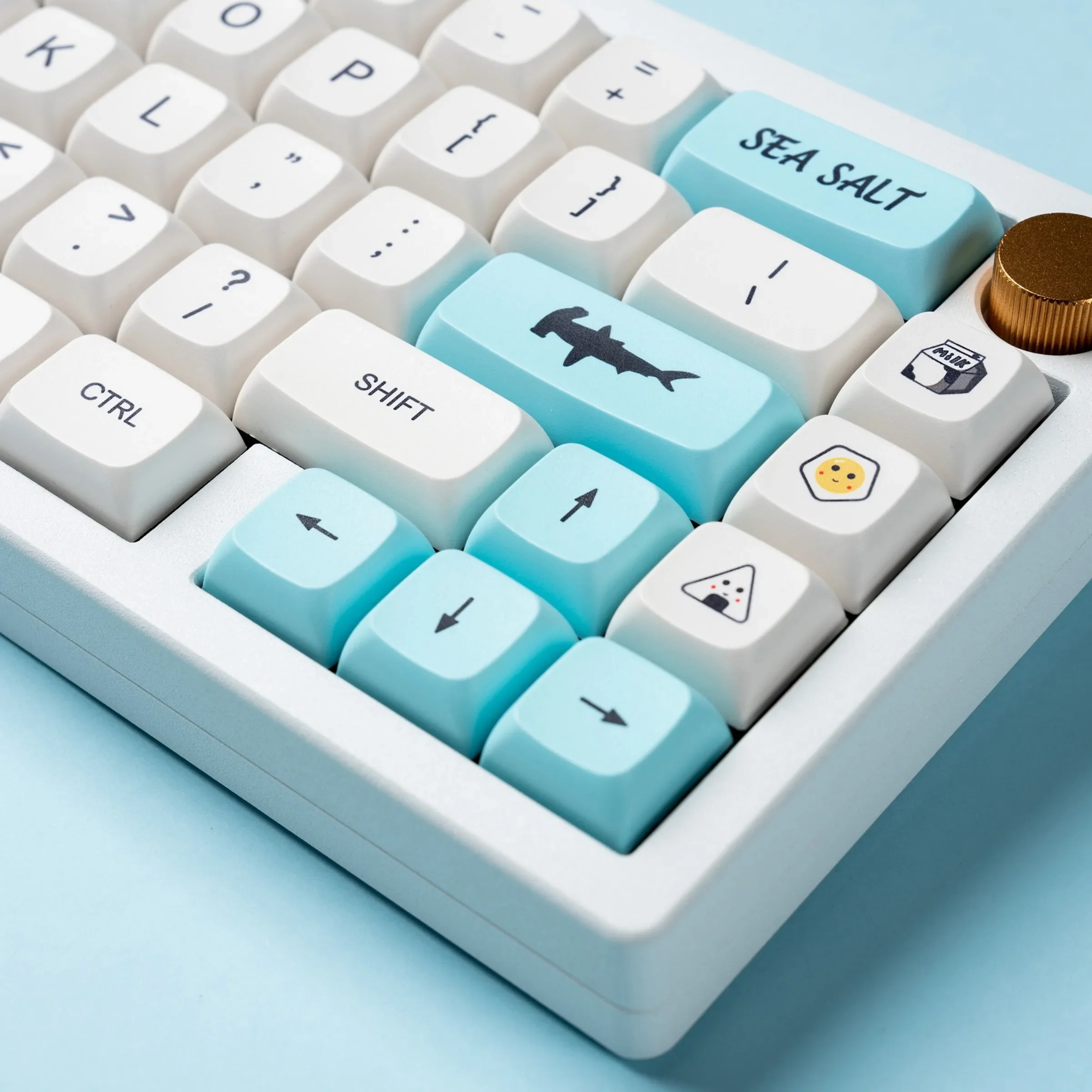 Sea Salt Milk Keycaps PBT Sublimation Blackout XDA Highly Mechanical Keyboard Cute Personality Office Dormitory Tour