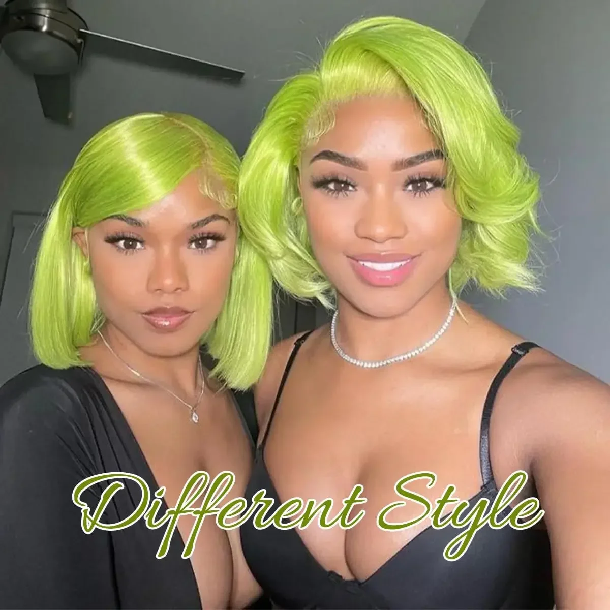 Frontal de encaje transparente 13x4 gris plateado ﻿   Peluca corta Bob Pelucas de cabello humano 100% Black Friday Role Playing Essentials 180% Densidad