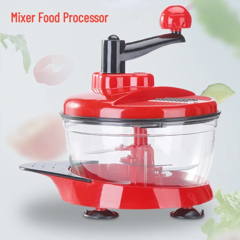 

Mixer Food Processor Kitchen Manual Powerful Egg Blender Meat Grinder Vegetable Chopper Shredder Stainless Steel Blade Cutter