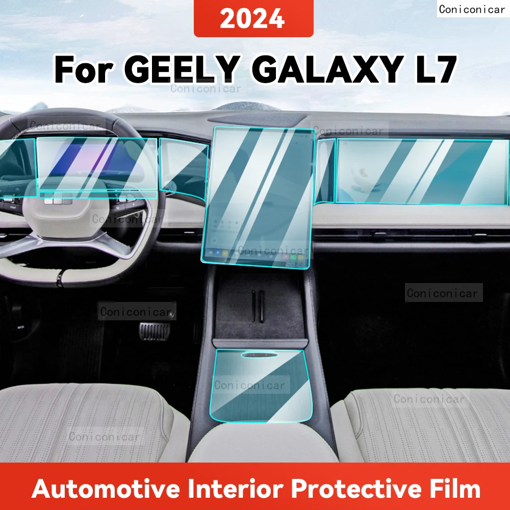 

TPU For GEELY GALAXY L7 2024 Transparent Protective Film Car Interior Central Control Navigation Panel Cover Accessories