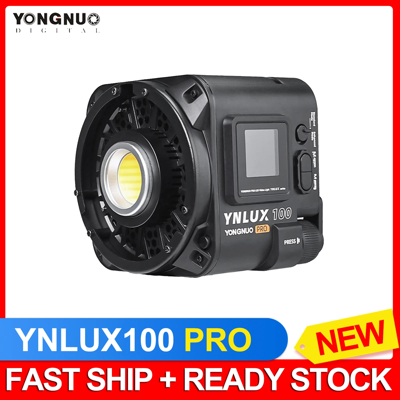 Yongnuo-YNLUX100 Pro Compact LED Video Light, COB Photography Fill