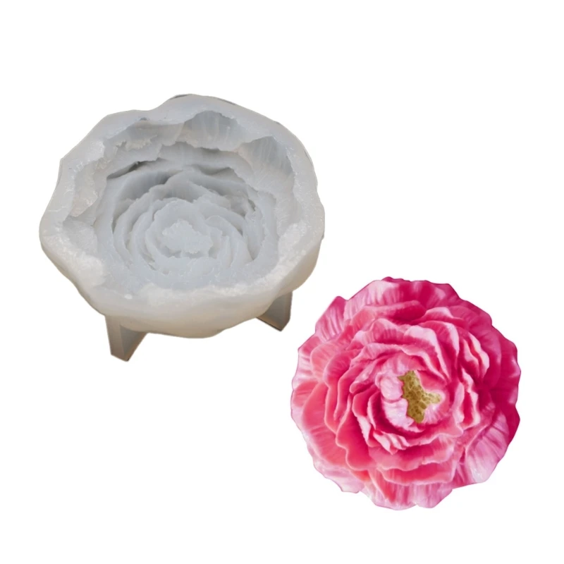 

DIY Peony Flower Shaped Silicone Soap Mold Handmade Candle Desktop Decoration Ornament Epoxy Resin Casting Mould Home Decor