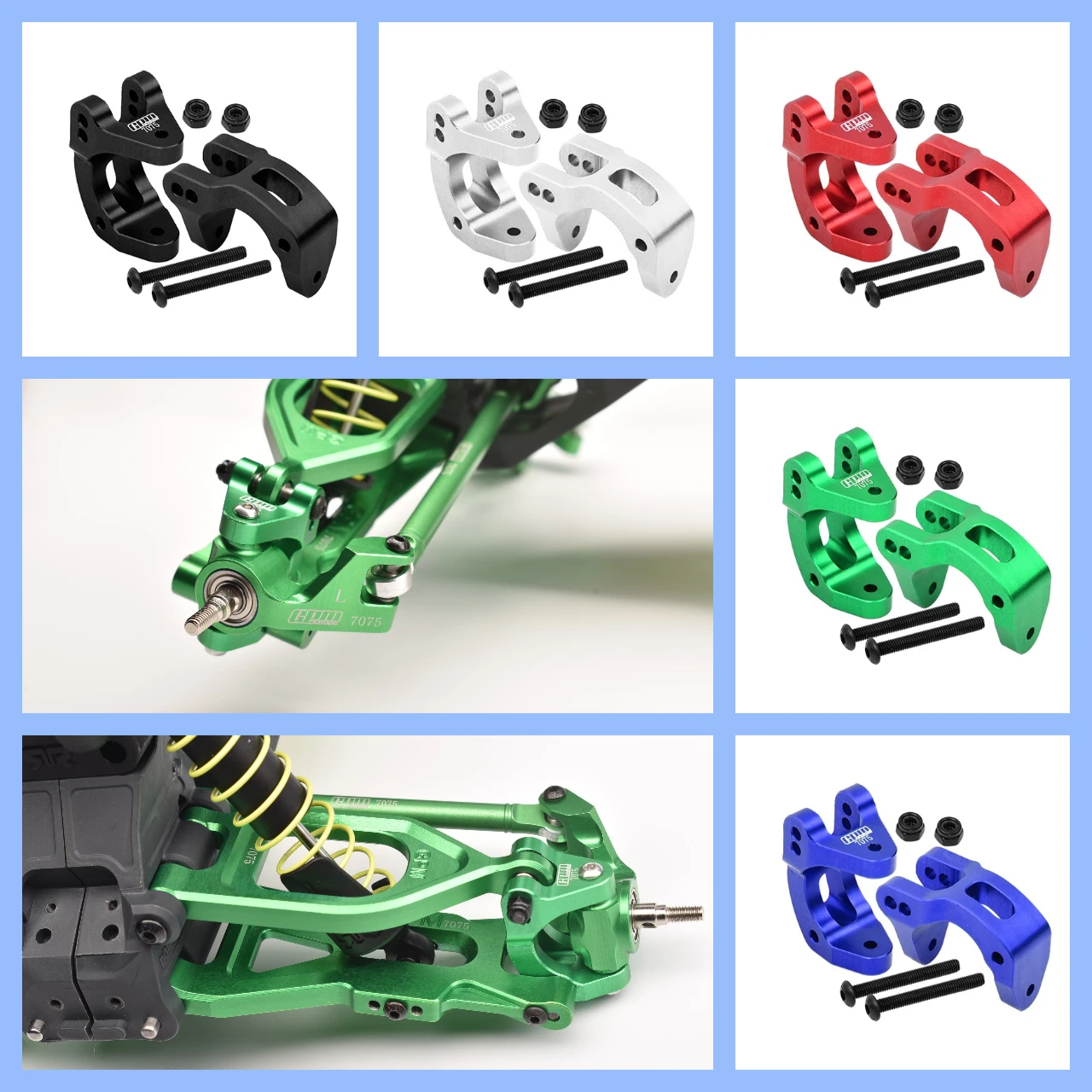 

Передние ступицы GPM Alloy 7075 C для ARRMA 1/10 Gorgon Mega 550 Vorteks 2WD Fury Mega