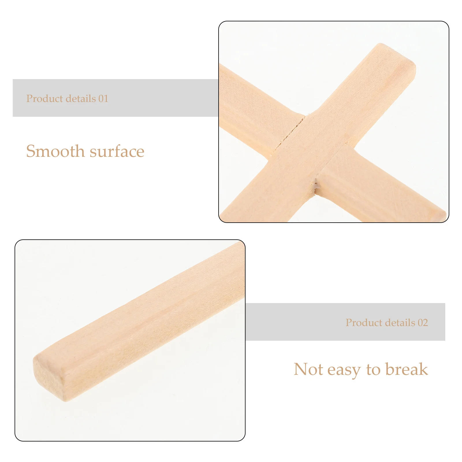 

6Pcs Wooden Cross Rustic Handheld Small Cross Props for Church Home Decor Wood Ornament Religious Christian Gift