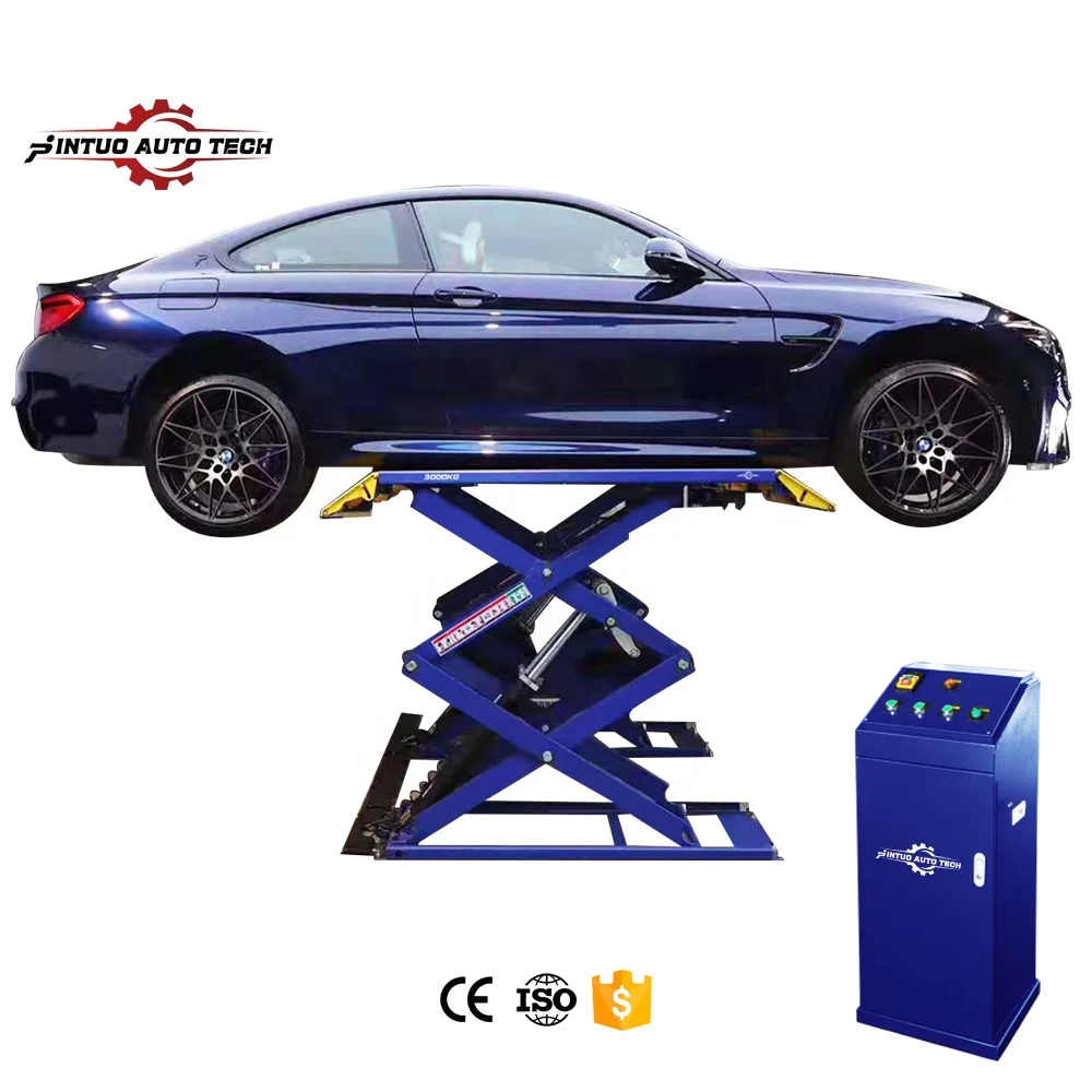 

Jintuo 3T 3.5T Cheap Price Full Rise Super Thin Small Car Lifter Hydraulic Lifting Machine Ultra Thin Scissor Car Lift