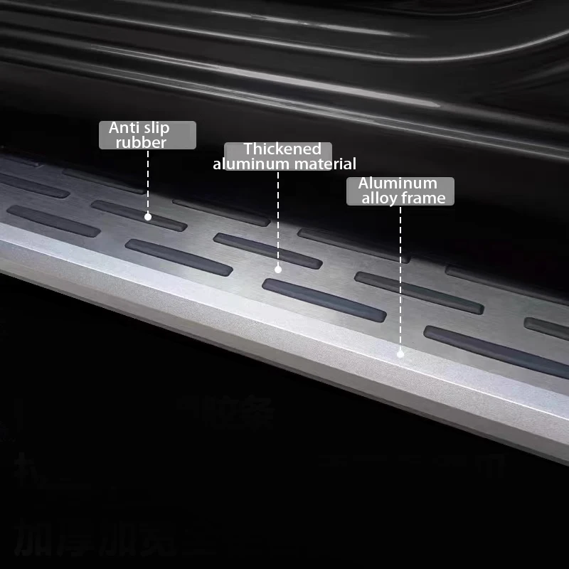 2 قطعة مناسبة لـ DS 7 DS7 كروس باك 2018-2025 لوحات الجري خطوات جانبية Nerf Bar الألومنيوم (مع الأقواس) #5