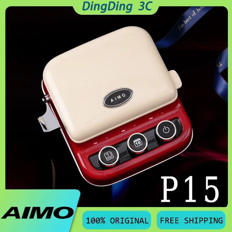 

Aimo P15 Label Printer Heat Transfer Printing Household Transparent Marking Portable Handheld Small Retro Label Machine Custom