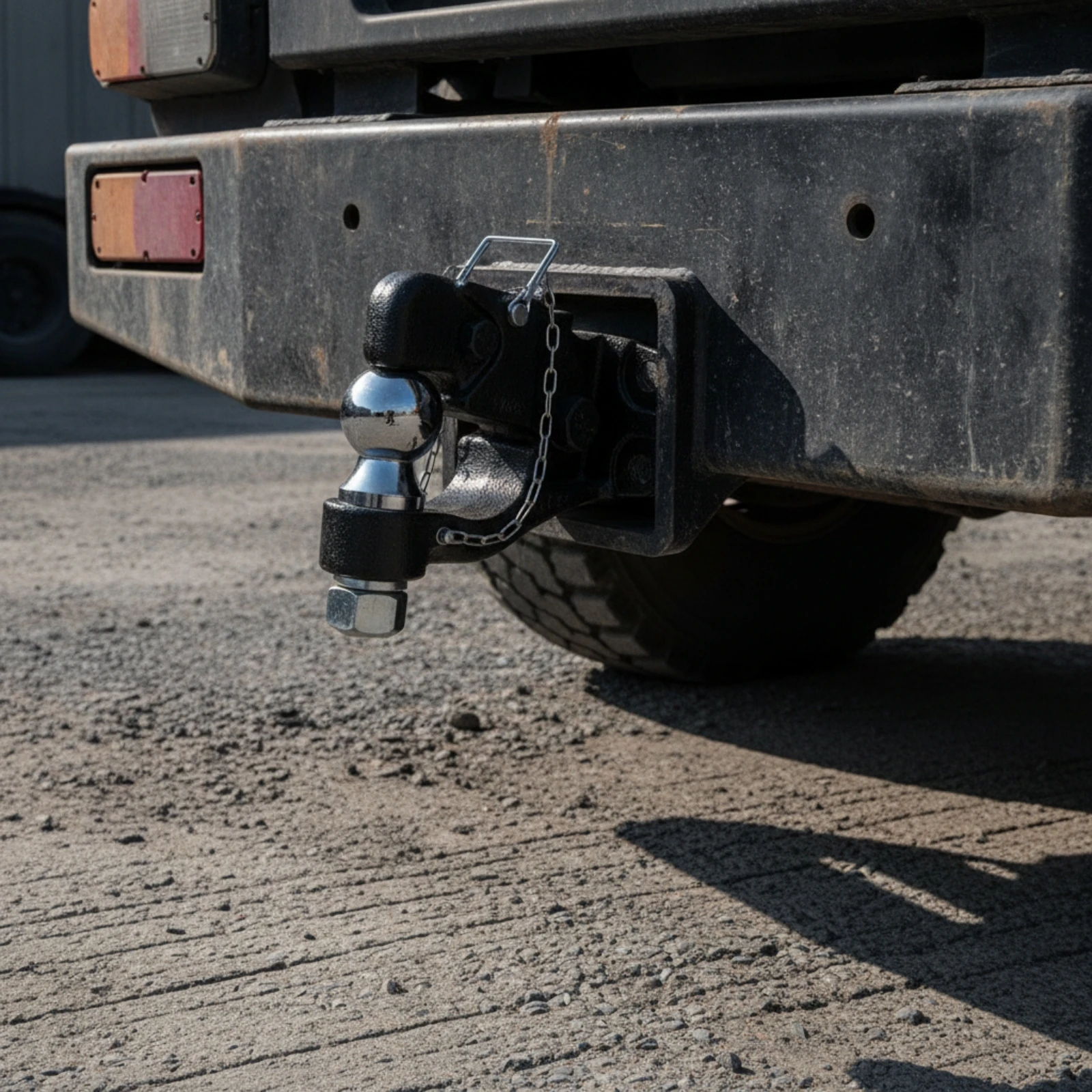 Ball Hitch Compact Hitch with Tow Ball Hardware Textured for Truck Owners, Caravan Towing