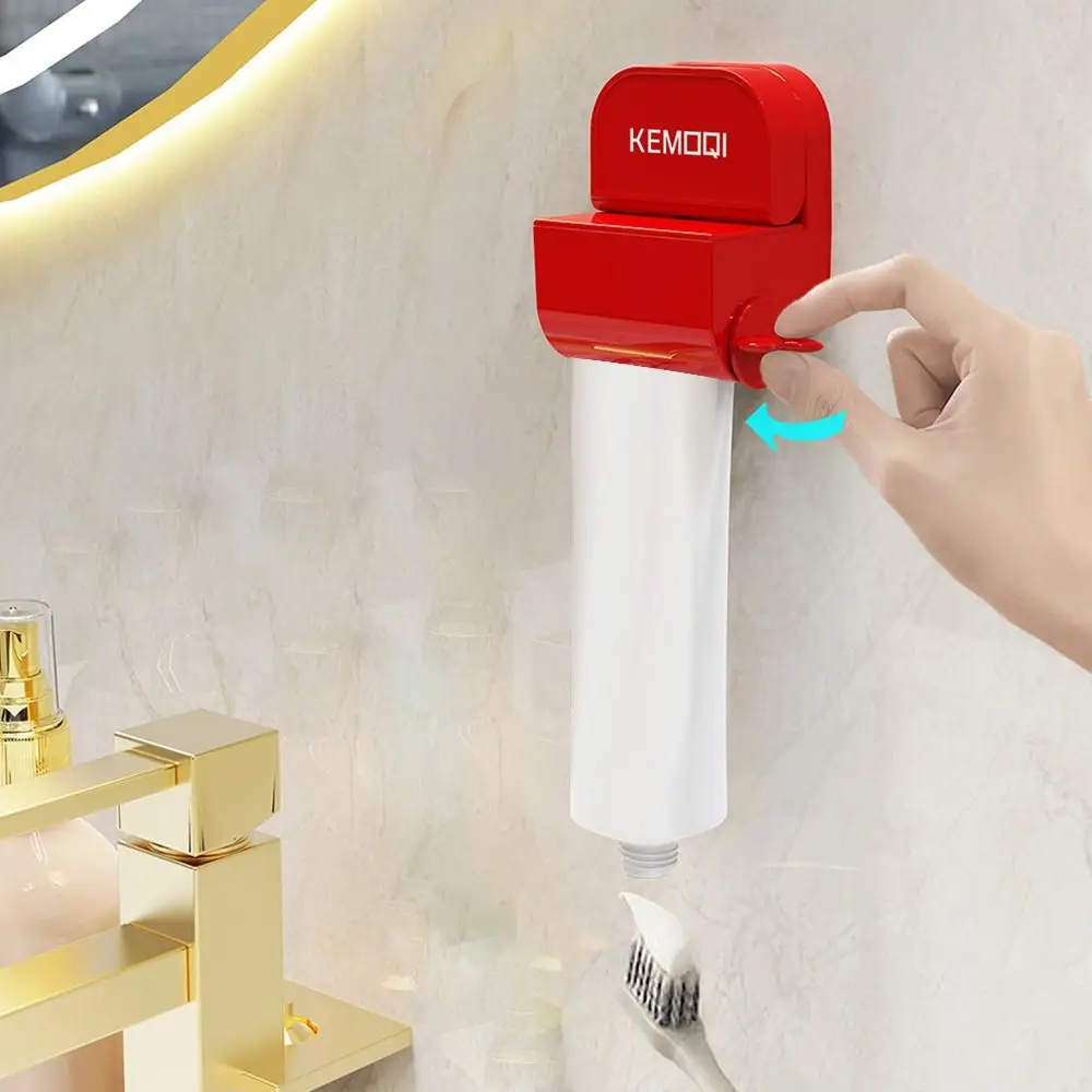 Storage Rack Clip Toothpaste Squeezer Punch-free Manual Toothpaste Dispenser Bathroom Accessories Suction Cup Toothpaste Holder