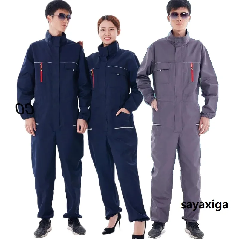 Work Overalls Hi Vis Worker Coveralls Mechanic Suit Reflective safety porter Jumpsuit auto repairmen dust proof Working Uniforms