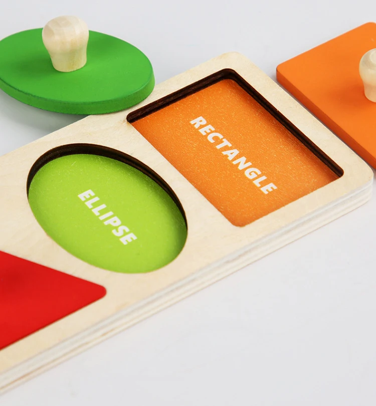 Planche à chevilles de Puzzle géométrique Montessori en bois, jouet sensoriel d'éducation précoce pour les tout-petits, jouets de tri de formes et de couleurs pour bébé