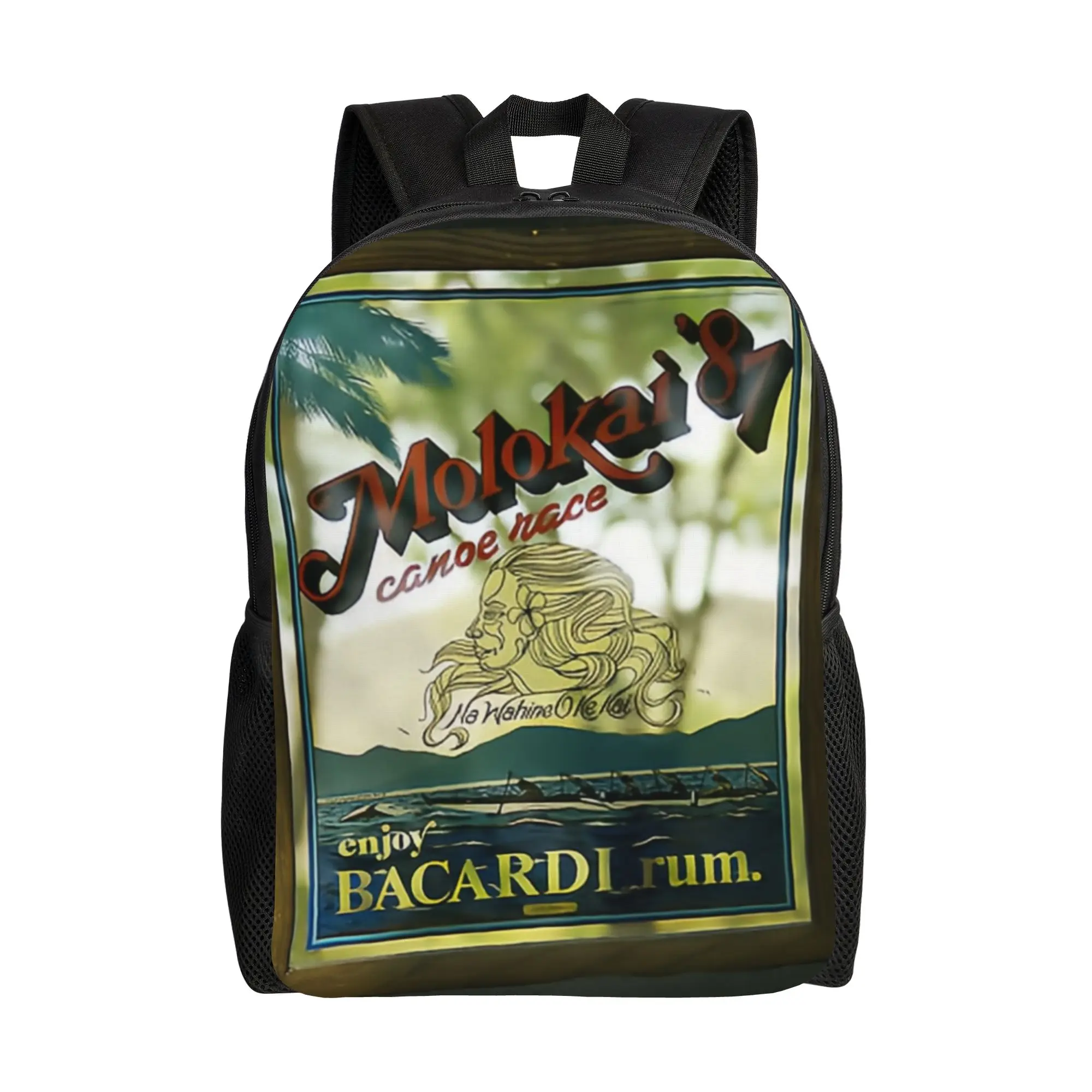 

Винтажное зеркало bBacardi Molokai '81 Canoe Race, женский рюкзак bBacardi, вместительная сумка для ноутбука на каждый день, к началу учебного года