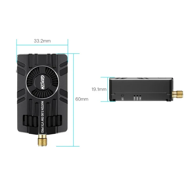 GEPRC MATEN 5.8G 5W VTX PRO Ingebouwde microfoon Zendondersteuning IRC Tramp Protoco met 80 transmissiekanalen