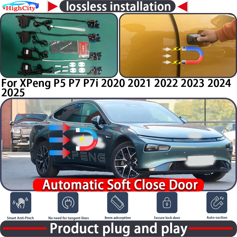 Electric Closing Door Lock Actuator for XPeng P5 P7 P7i 2020 2021 2022 2023 2024 2025 Soft Close Power Latch System Auto Pull
