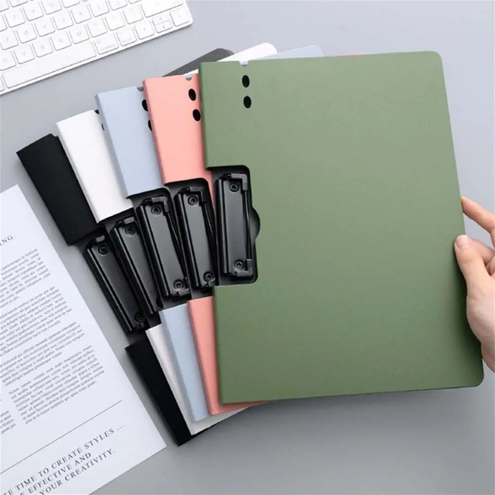 Portable Stationery School Supplies Office Memo Clip Board Writing Pad Clamp File Clipboard A4 File Folder Test Paper Storage