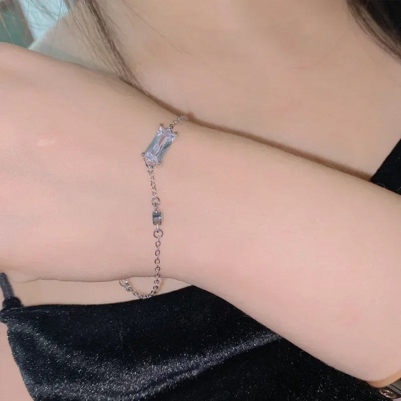 

Муассанит MDL. стиль для простого браслета, сладкий крутой стиль, нишевый дизайн, легкий роскошный сто браслетов высокого уровня