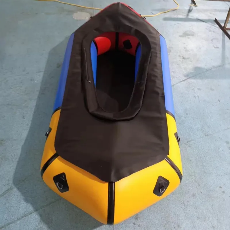 Single PVC Inflatable Pack Raft Fishing Boat Easy to Carry 216 cm