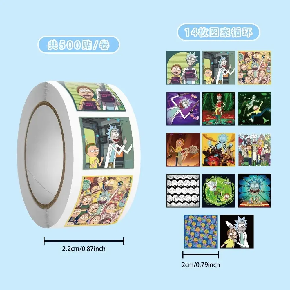 2000 Stickers Rick and Morty Roll Stickers Season 9 Movie Periphery Cartoon Ins Wind Decoration Stickers Bag Mobile Computer view 5