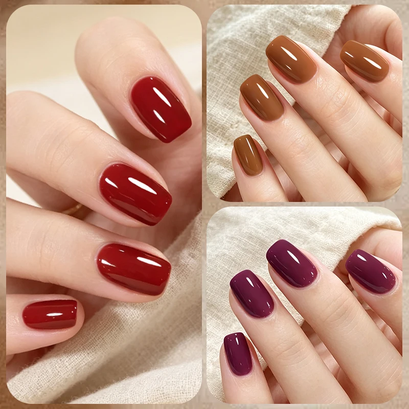 BORN PRETTY 12 Colors Autumn Gel Polish Brown Yellow Chocolate 10ml Glossy & Matte Finish UV/LED Soak Off Glass Bead Nail Art view 6
