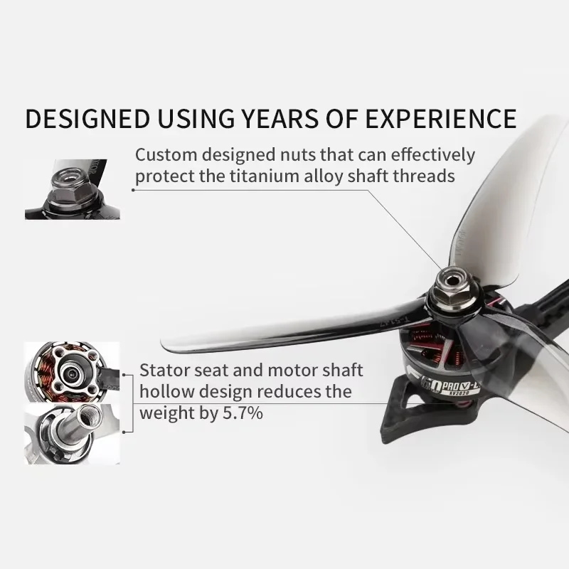 T-MOTOR F60 PRO V-LV 1950KV فرش السيارات 5-6S كروس طائرة بدون طيار FPV RC المحرك ل 5 بوصة سباق الطائرة بدون طيار RC متعدد الدوار #5