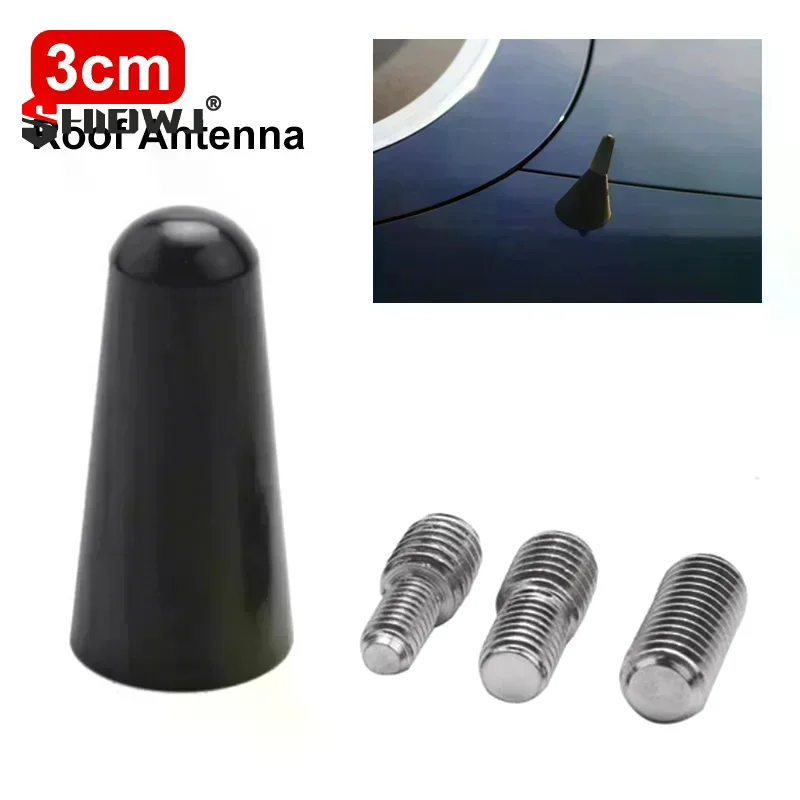 3cm Roof Mount Antenna Universal Short Pole Antennas Adapter Radio Foot M4 M5 M6 Thread Adapter Vehicle Accessories 자동차 용품