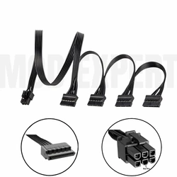 6Pin to 4x SATA Straight, HDD SSD Power Cable for Corsair SF750, SF600, SF450 Type 4 Modular Power Supply, 50+15+15+15CM 18AWG