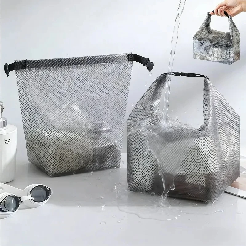 Waterproof Travel Makeup Storage Bag Portable Handheld Cosmetic Pouch Large Capacity for Men Women Outdoor Swimming Bathroom