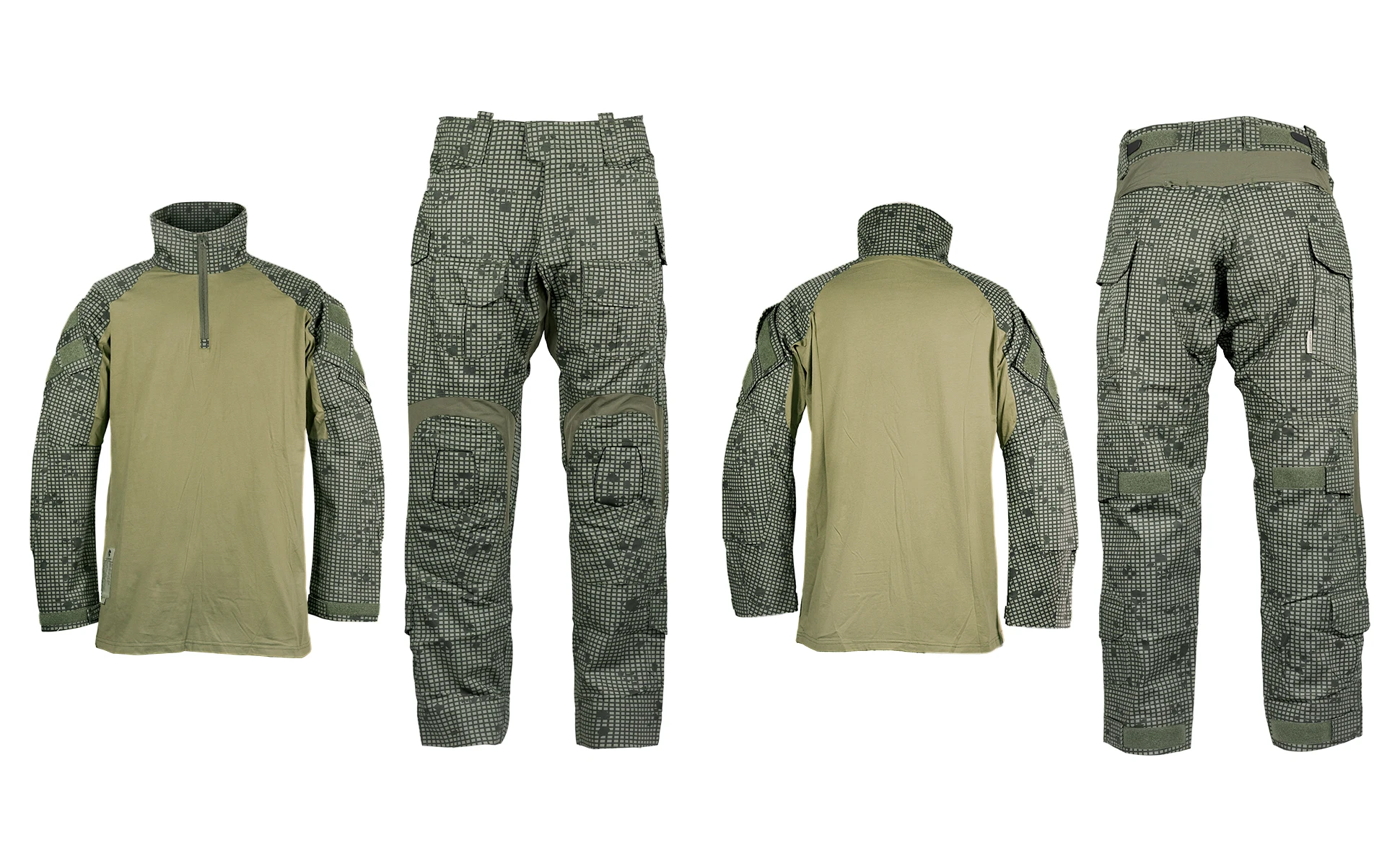 Tactical G3 Sand Night Camo/T-block black gray/ All Terrain DeBan 50/50 Nylon Anti Infrared Fabric Combat Suit Set