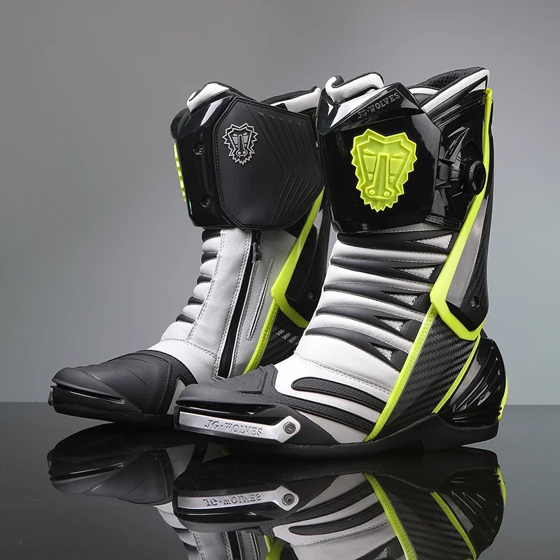 Motorcycle Shoes Men Motorbike Shock Absorption Anti-drop Cycling Shoes Off-road Wear-resistant Track Boots Zapatillas Hombre