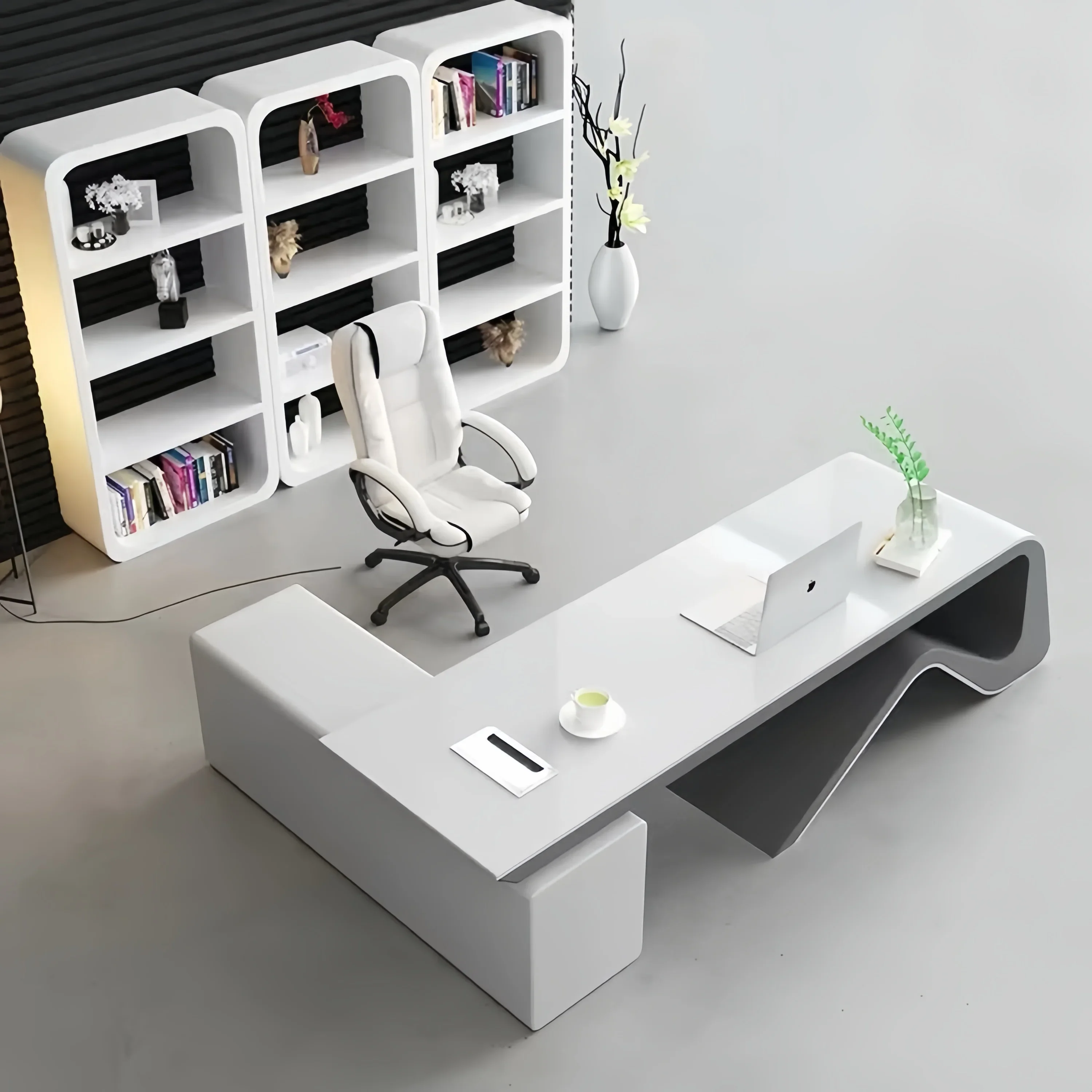 High Quality Corner Office Desk Creativity Drawers Designer Unique Computer Desks High End Luxury Escritorio Office Furniture