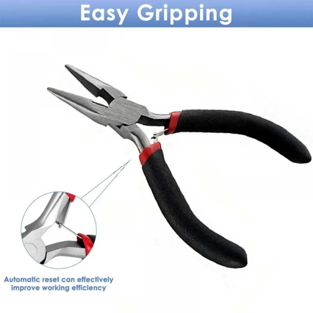 1 Set Jewelry Repair Tool Kit, Jewelry Making Supplies with Pliers Awl Scissors Jump Rings Opener Helping Hands for Beading