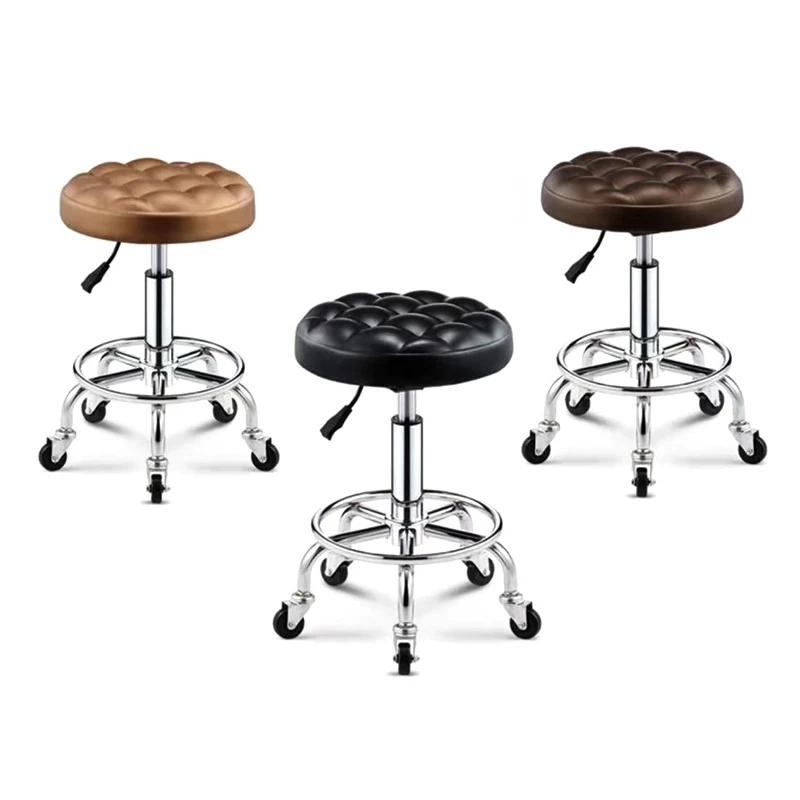 Salon Furniture Hairdressing Stool Barber Shop Chair Stylis Tattoo Chair Liftable Rotatable Beauty Nail Pulley Work Bench Chairs