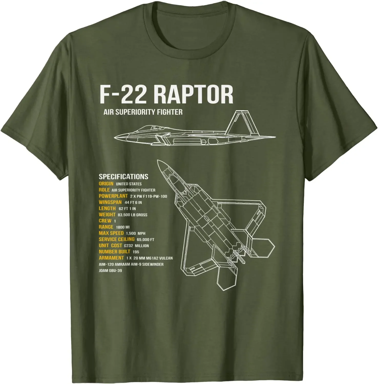 Short Sleeve Casual 100%  Cotton O-Neck Summer Tees F-22 Raptor Air Superiority Fighter Men T-Shirt  men clothing  harajuku