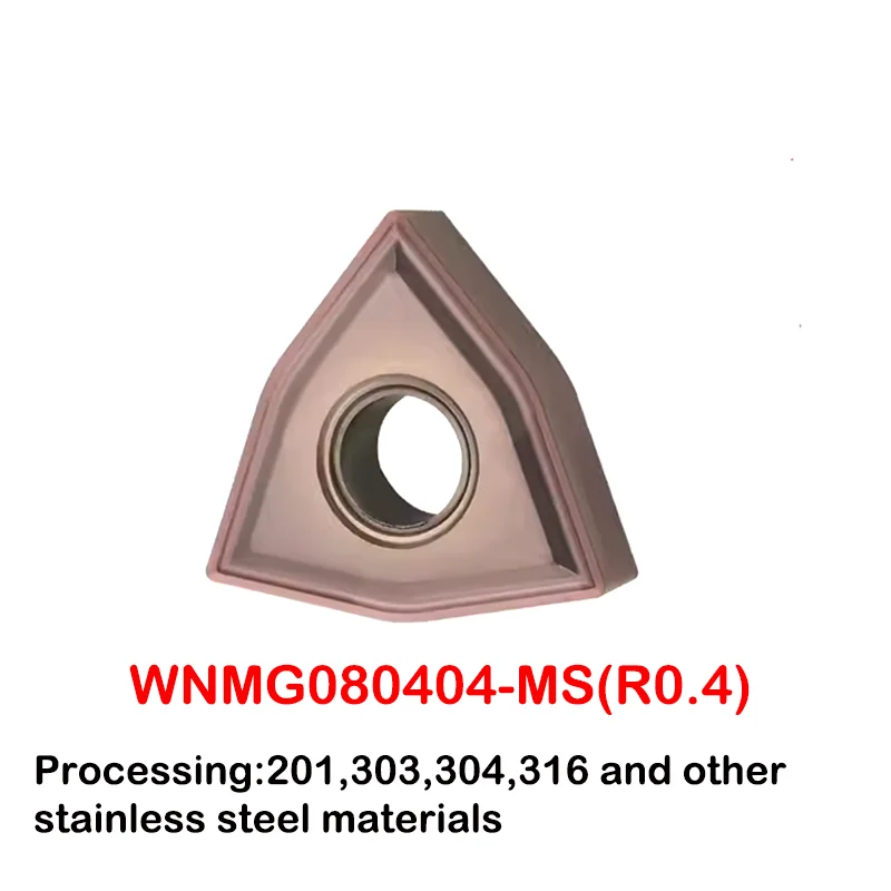10PCS CNC Peach Shaped Outer Circle Turning Insert Head WNMG 080404 08 TM MA PM MQ Carbide Inserts For Stainless Steel