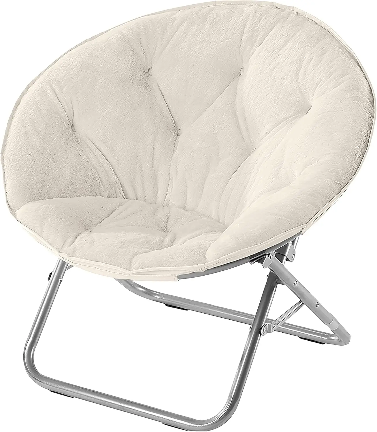 

Faux Fur Saucer Chair, White