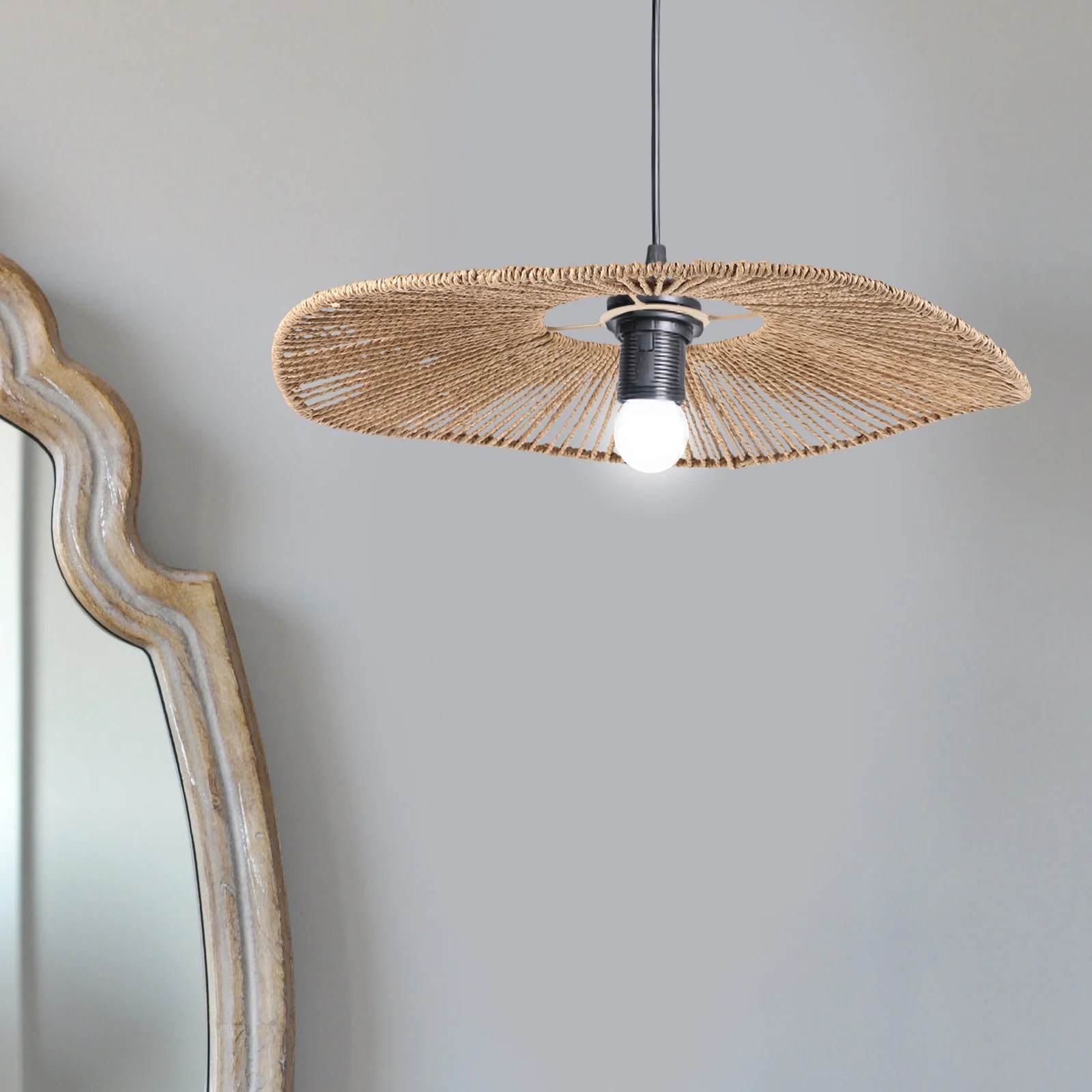 

Vintage Lamp Shade Woven Light Cover Retro Style Home Decoration Artistic Aesthetic Feeling Long Service Life Practical