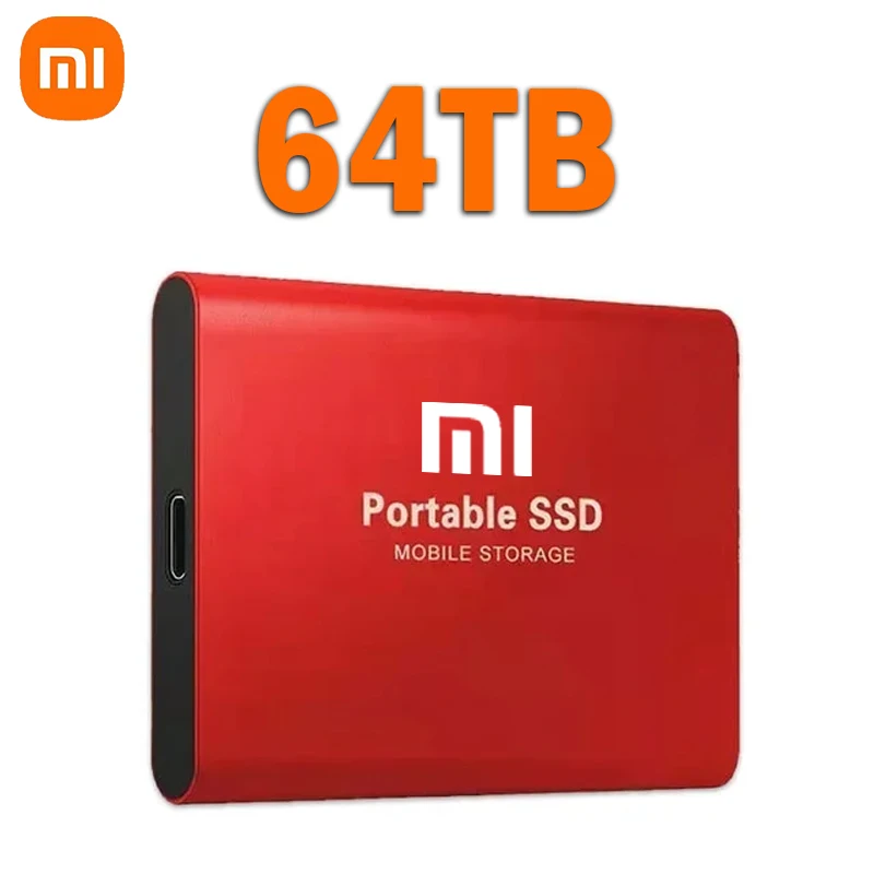 Novo disco rígido externo de alta velocidade xiaomi portátil ssd 256tb usb3.1 tipo-c interface disco rígido unidade de estado sólido para laptop/pc