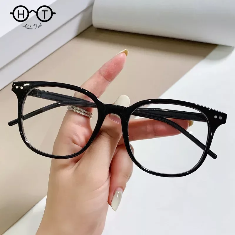 Korean Style Rice Nail Glasses for Men Retro Round Frame Eyeglasses Anti-blue Light Glasses Xiao Zhan The Same Paragraph