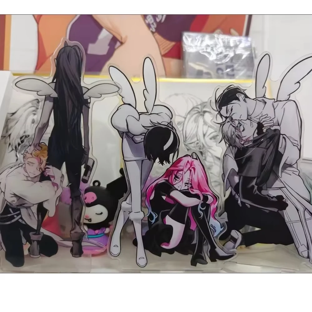 1/3pc Alien Stage Acrylic Action Anime Figure Stand Black and White Table Room Decoration Toys Friends Bestie Kids Brithday Gift