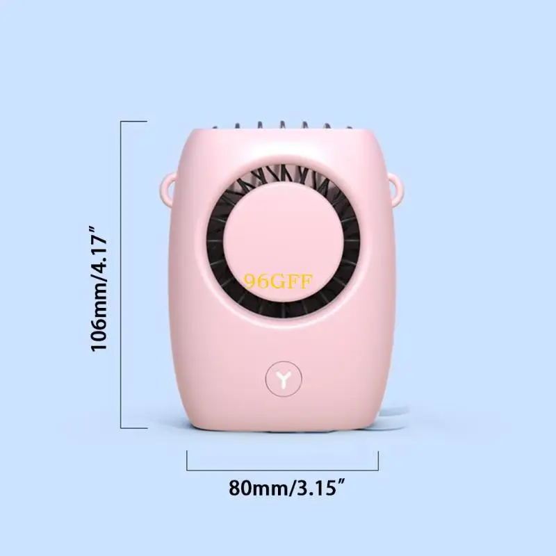 96GF مبرد الهواء MINI USB مروحة قابلة للشحن 1200 مللي أمبير في الساعة بطارية مبرد قلادة محمولة