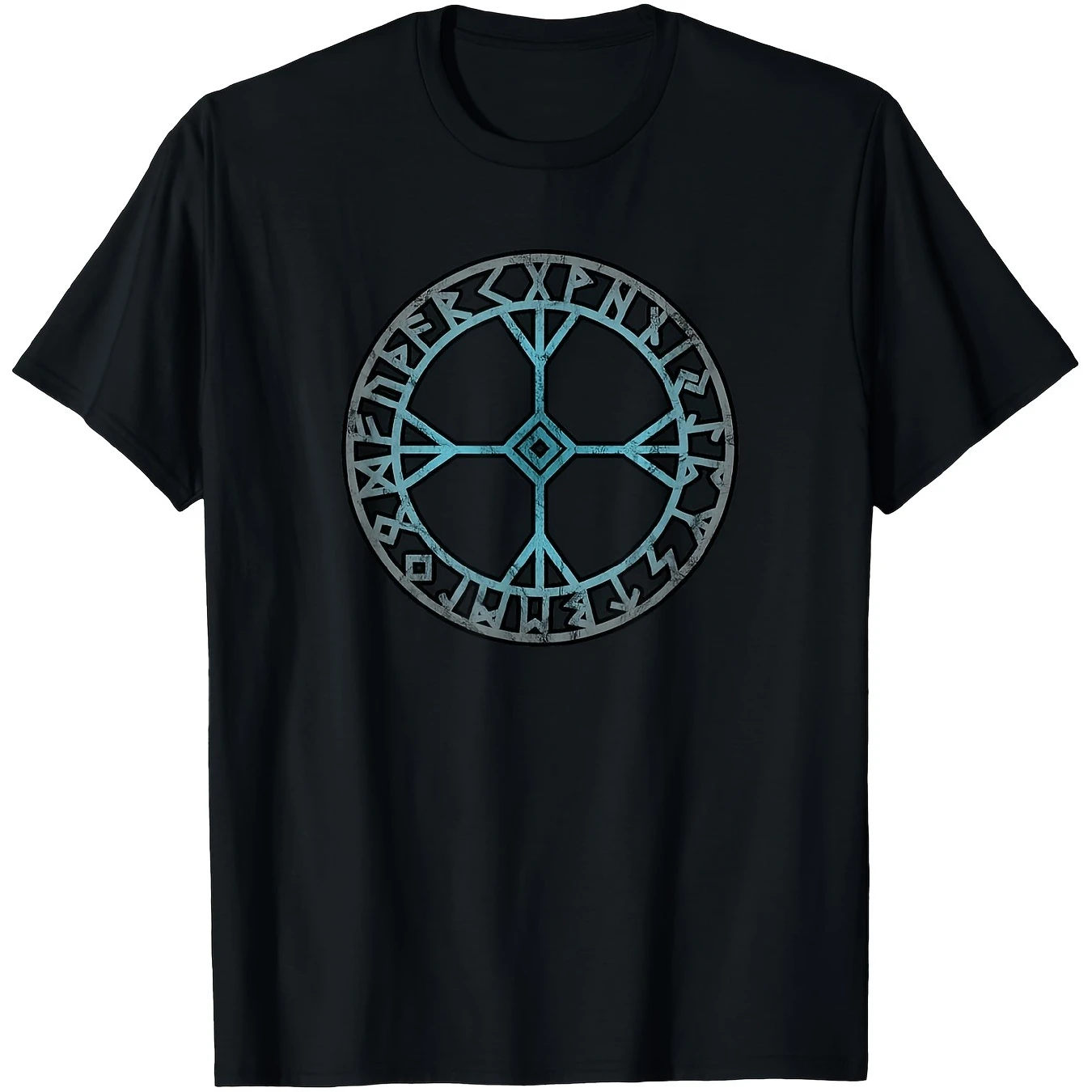 

Nordic Celtic Algiz Rune Protection Symbol T-Shirt 100% Cotton O-Neck Short Sleeve Summer Casual Mens T-shirt Streetwear