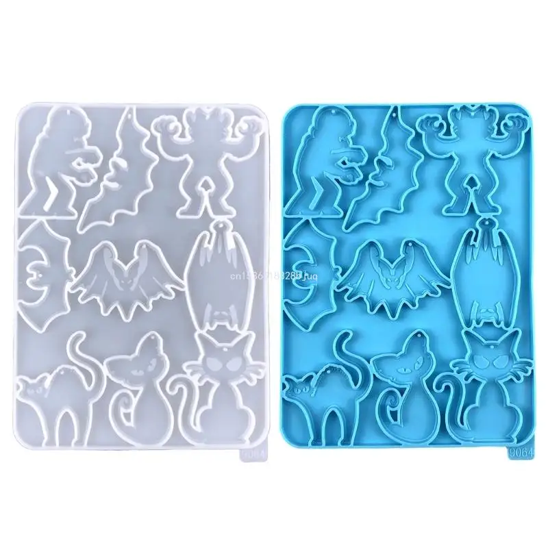 

Semi-stereoscopic Halloween Bat Keychain Mould Crystal Epoxy Silicone Mould Dropship