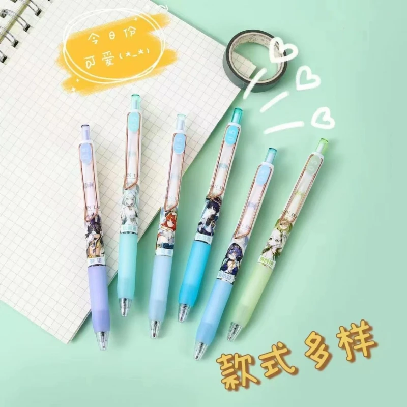 Anime Game Impact Scaramouche Nahida Faruzan 0.5mm Cute Gel Pens Ballpoint Pen Office Accessories School Supplies Stationery