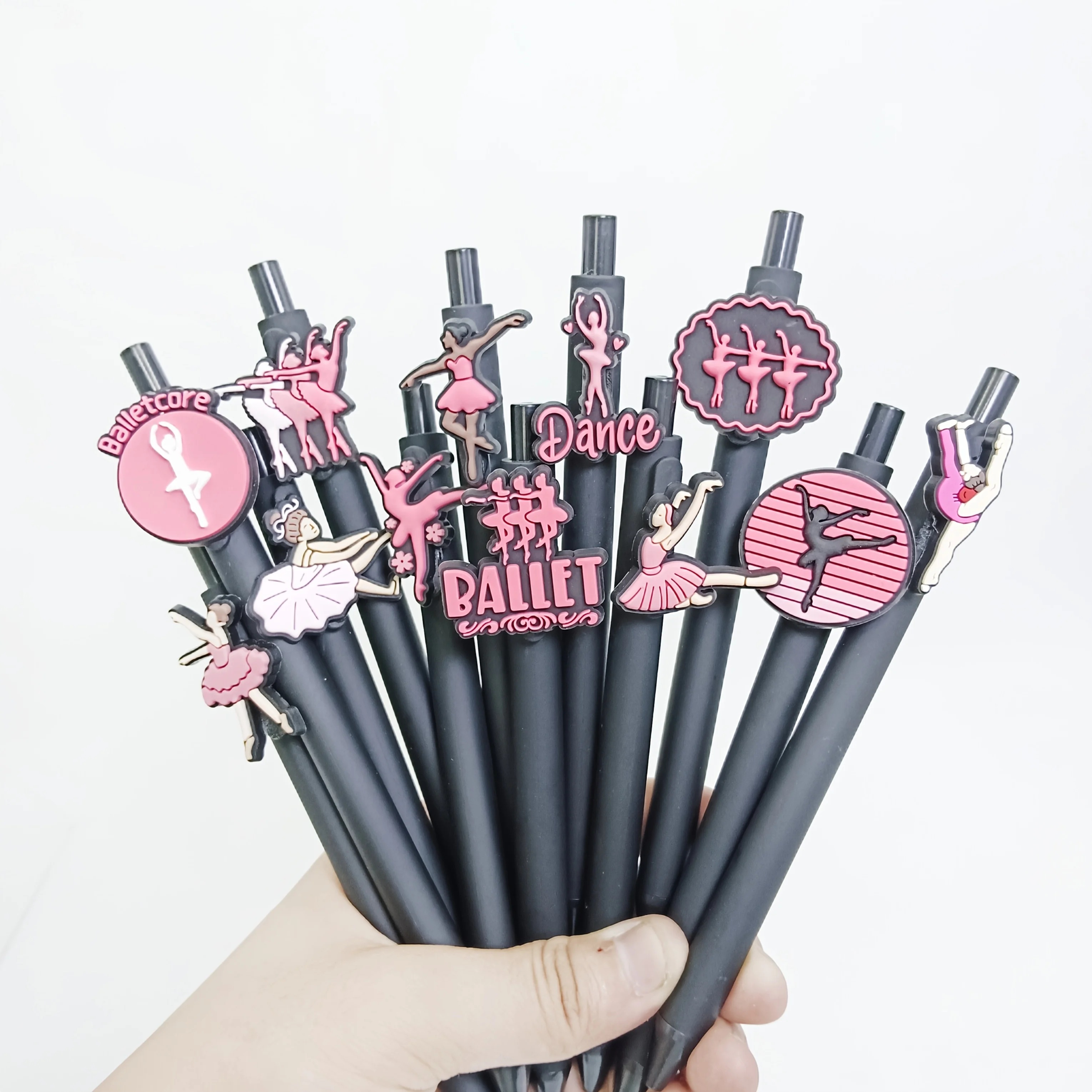 

12PCS/24PCS ballet themed ballpoint pen, ballet shaped ballpoint pen, student writing stationery, meeting recording pen.