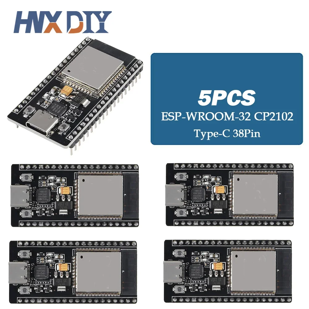 NONE 1-10PCS ESP32 Entwicklung Bord TYPE-C CP2102/CH340C WiFi + Bluetooth Ultra-Low Power Verbrauch Dual Core ESP-WROOM-32 30/38Pin 6