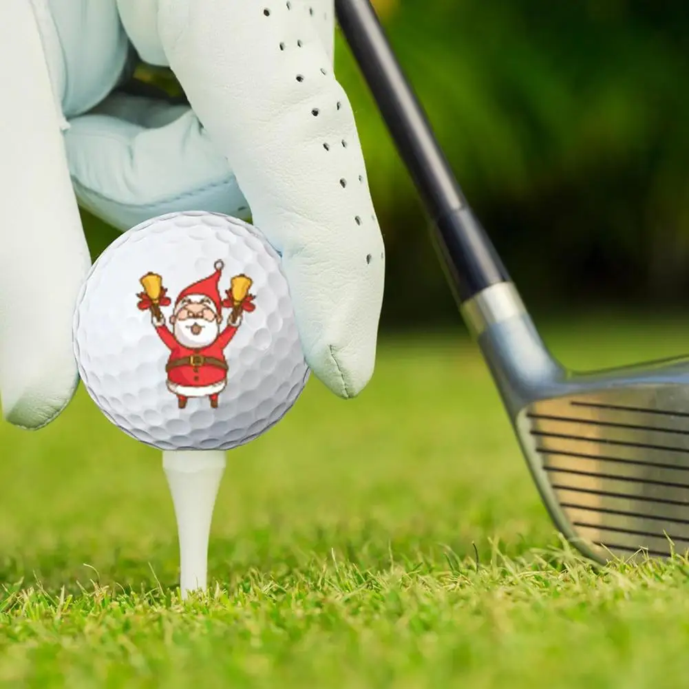

Мячи для гольфа, рождественские тематические конструкции с оленями Санта-Клауса и праздничными украшениями, резиновый материал, идеальные подарки на Рождество