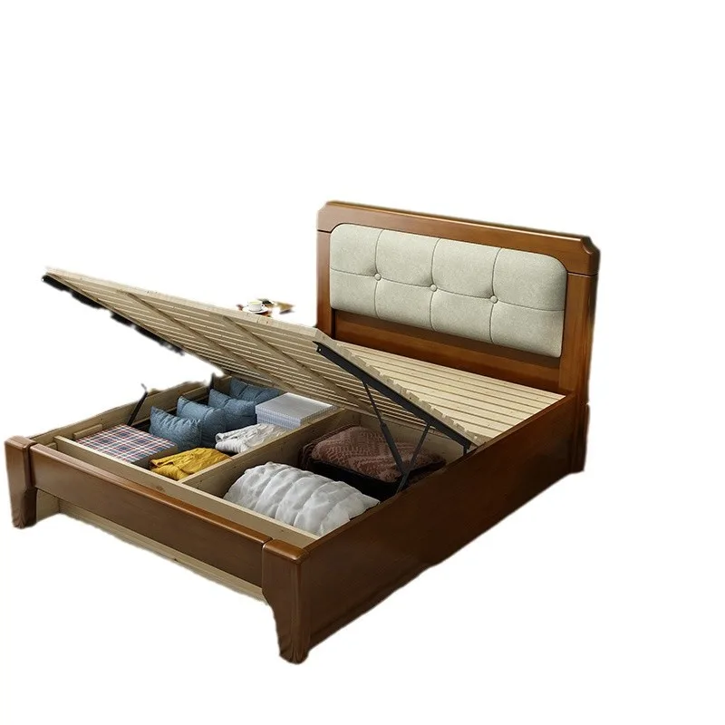 

All solid wood, single bed, soft rest, simple, Nordic, household