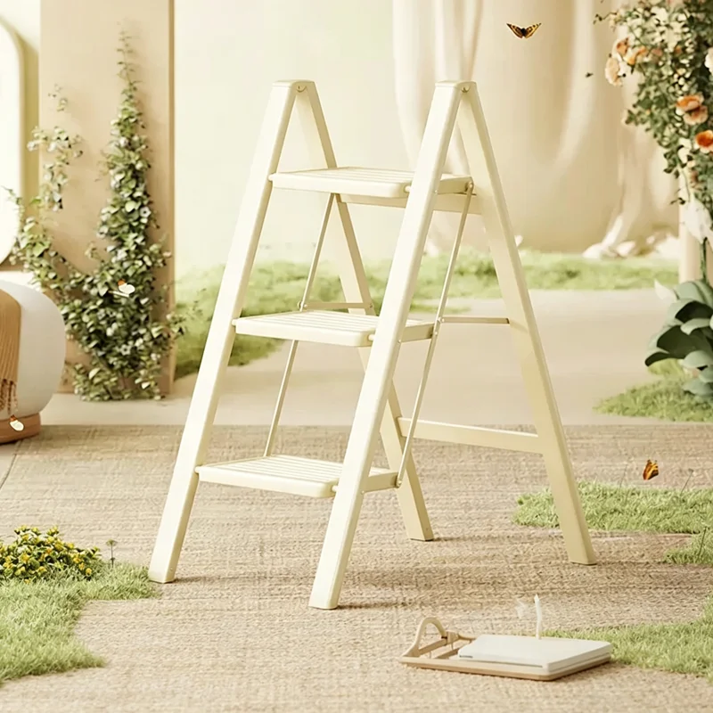 3-4 Step Small Home Use Ladder Carbon Steel Foldable Lightweight Building Staircase Accessory for Easy Storage And Transport