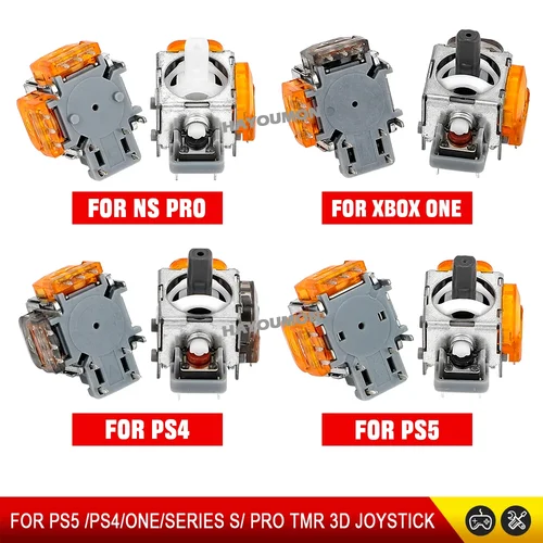 Joystick TMR para Switch Pro PS5 PS4 Xbox Series para Xbox One, accesorio de palanca de pulgar analógico 3D electromagnético antidesiva, 2/10 Uds.