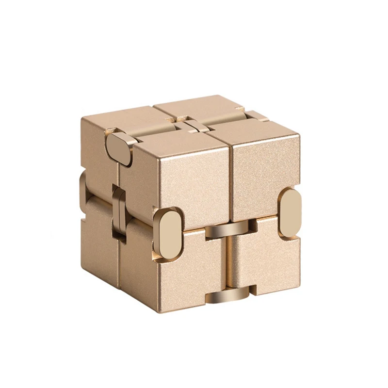 Infinity Metal Cube para Crianças e Adultos, Anti Stress, Liga de alumínio, Easy Play, Office Flip, Cubic Fidget Toy, Autismo Ansiedade Alívio, Presente